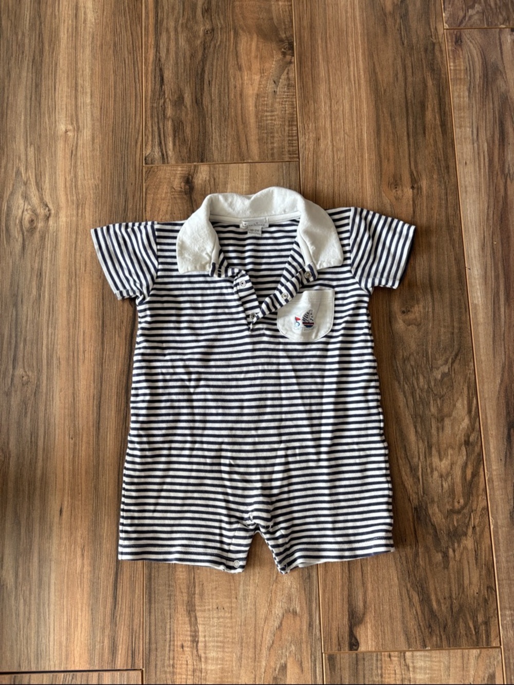 Kissy Kissy Baby Boy Collared Romper